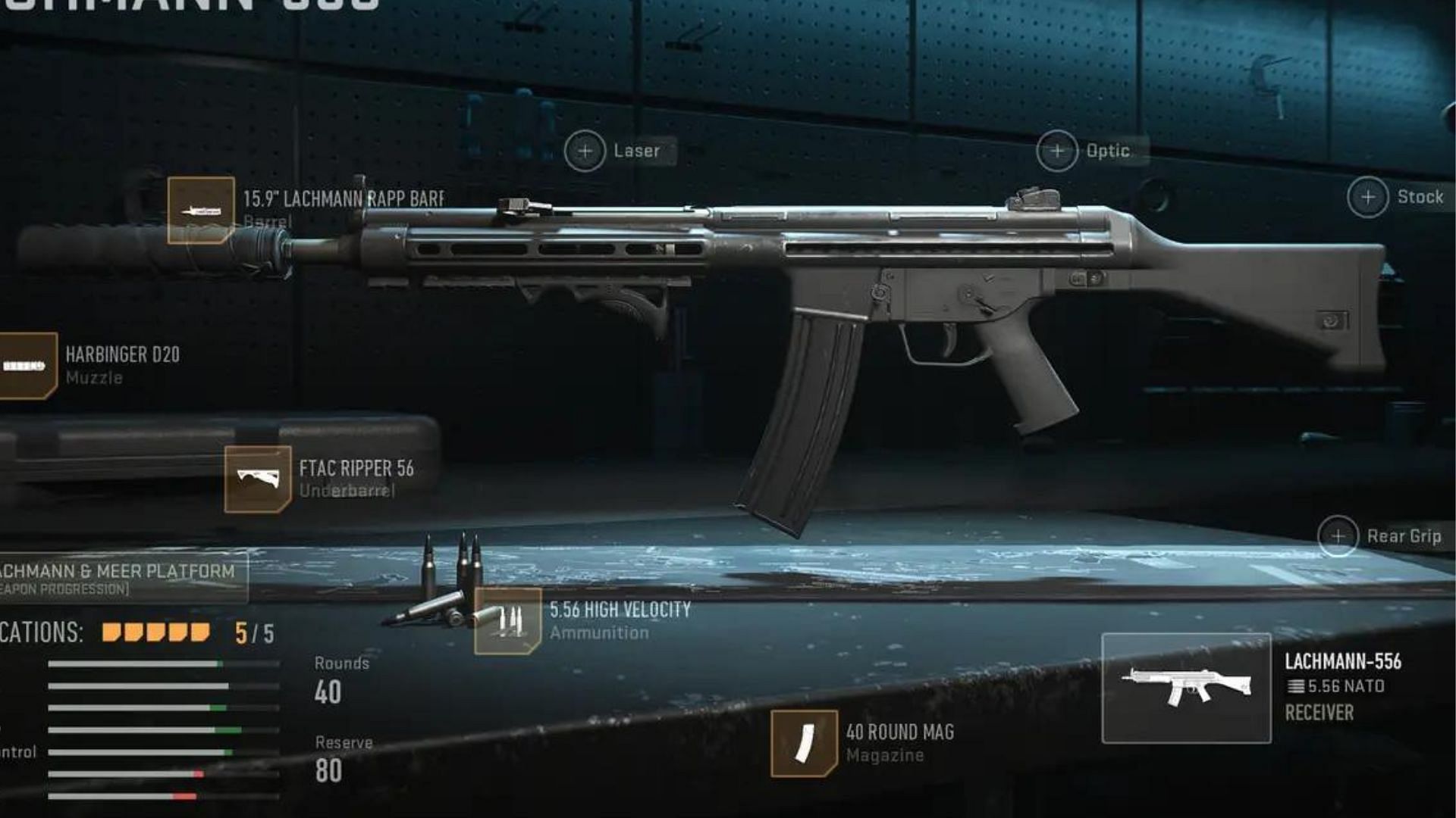 Best Lachman 556 loadout attachments (Image via Activision)