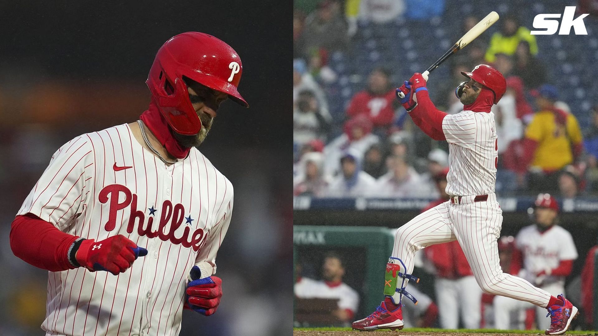 Phillies fans are in awe as Bryce Harper launched a pair of home runs on Tuesday