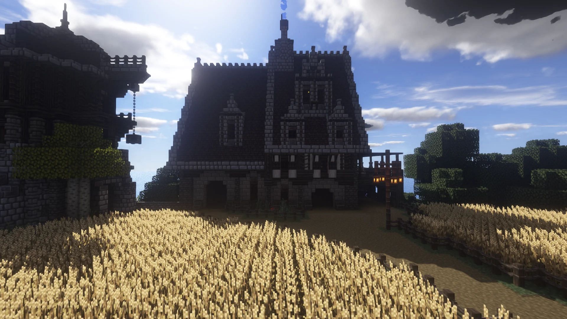 A farm build serves a practical purpose for Minecraft players while also looking great (Image via u/OilOk2907/Reddit, Mojang)