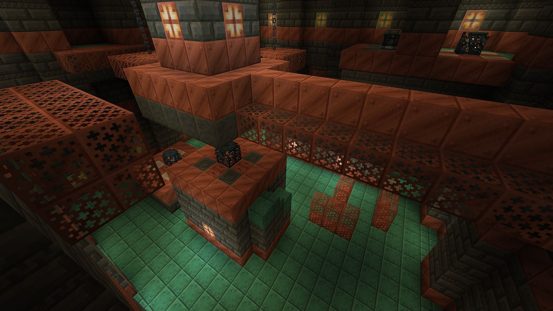 These trial chambers are large and imposing structures, worth exploring in a group (Image via Mojang)