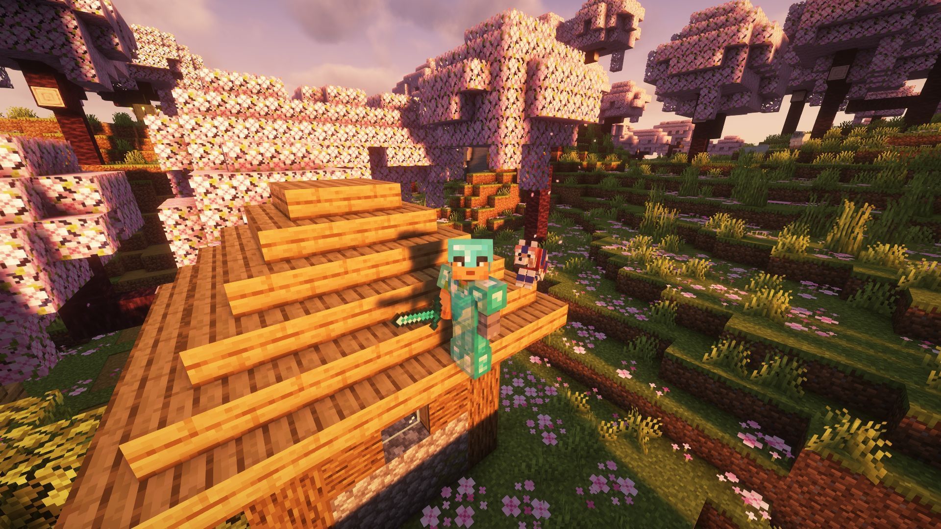 Minecraft 1.20.5 with shaders (Image via Mojang)