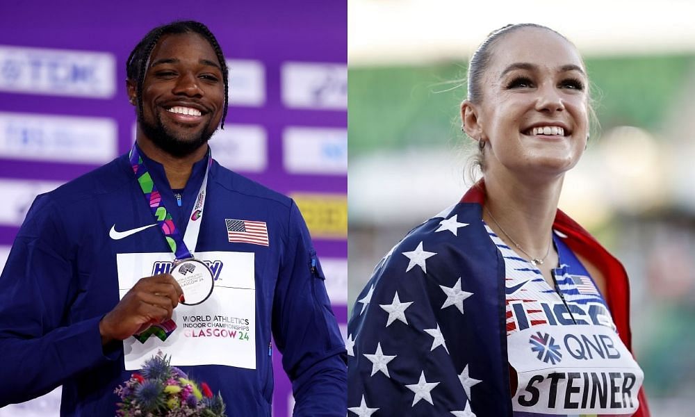 Noah Lyles and Abby Steiner