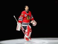 Ed Belfour, honored by the Chicago Blackhawks in 2017
