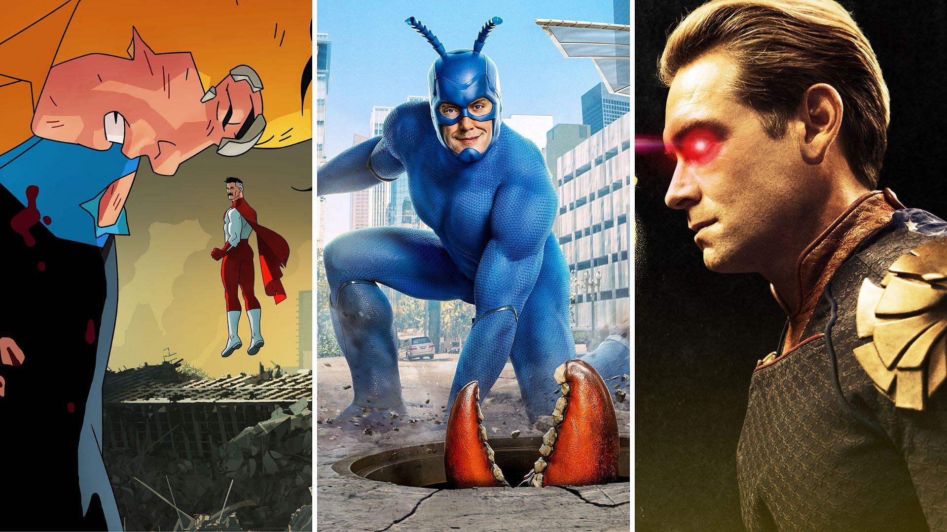 Invincible, The Tick and The Boys (Image via Prime Video)