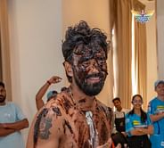 [Watch] LSG players and support staff cover KL Rahul with cake as they celebrate captain's birthday