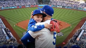 "Charlie put Stephen A Smith to shame" - Fans impressed as Dodgers star Freddie Freeman's son performs with flawless first pitch