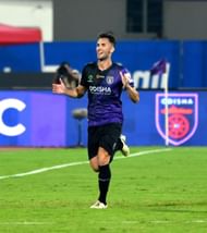 Carlos Delgado scored the equalizer today and also got shown a red card (Image courtesy: ISL Media)