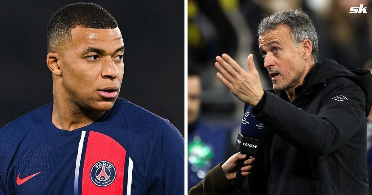 Kylian Mbappe (left) and Luis Enrique