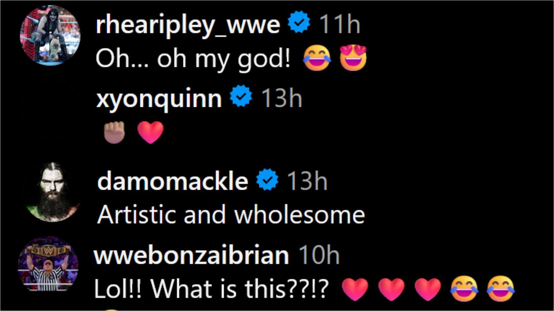 Rhea Ripley and others react to the injured superstar&#039;s post