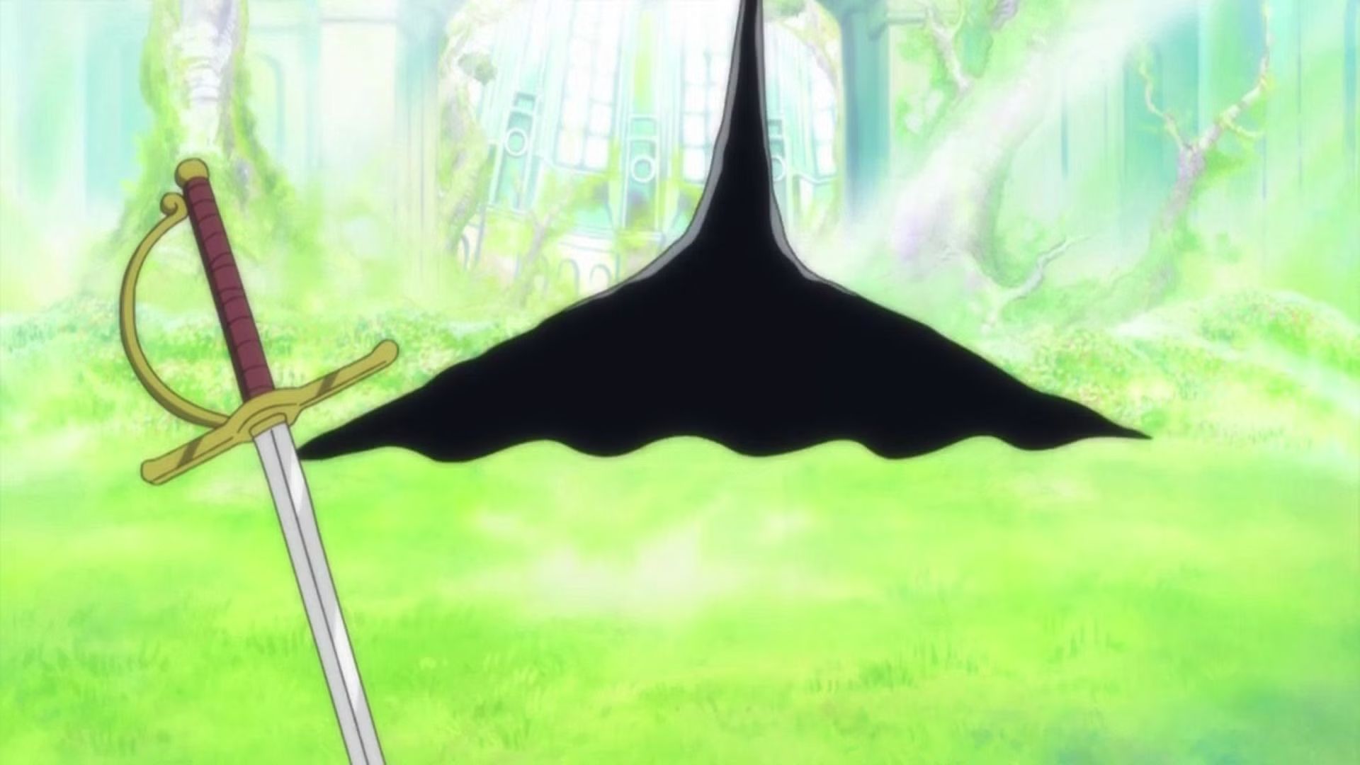 Silhouette of Imu at the Pangea Castle (Image via Toei Animation)