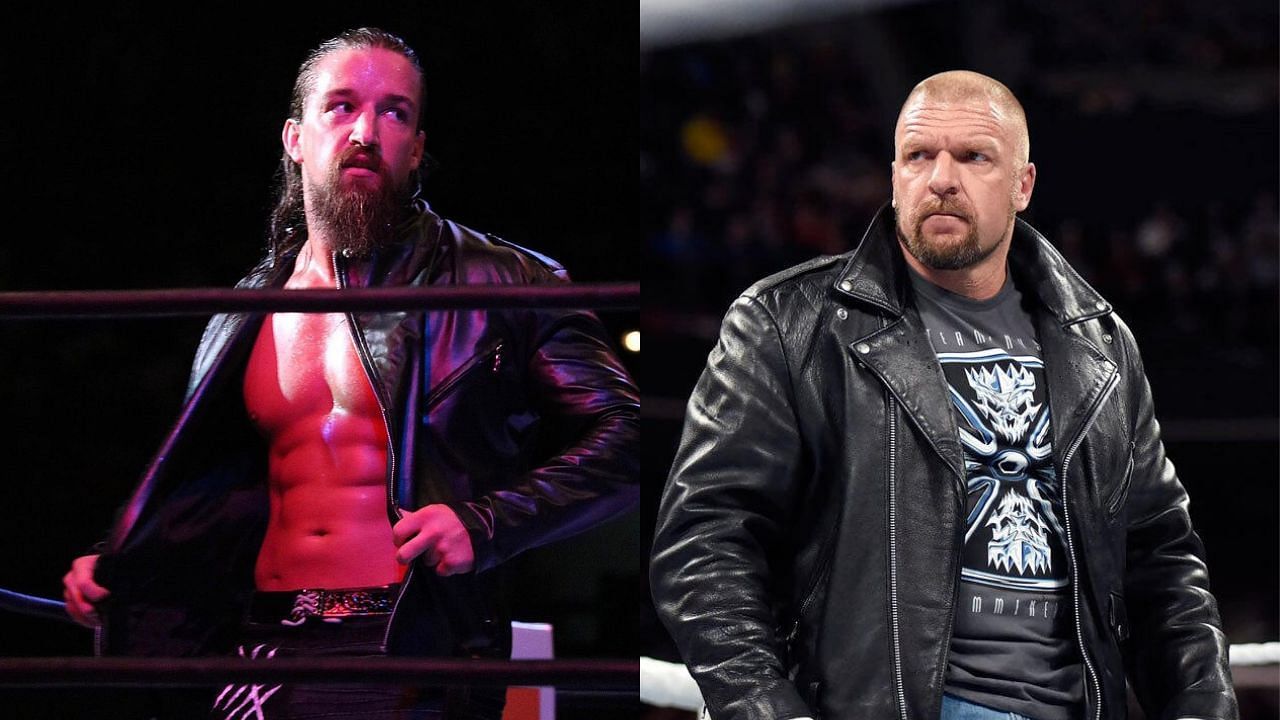 Jay White (left) and Triple H (right)