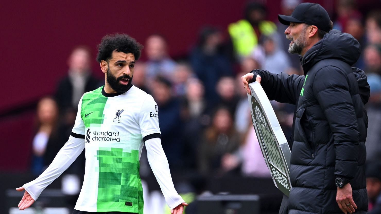 Mohamed Salah was benched for the game against West Ham
