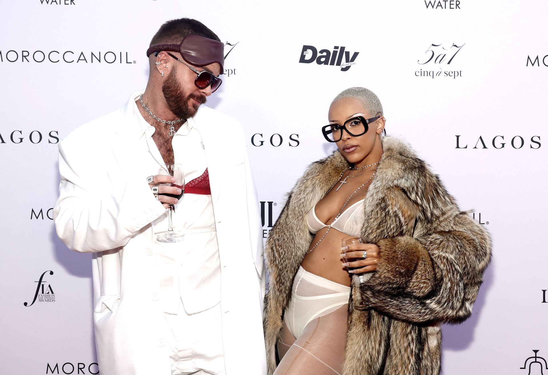 Doja Cat and Brett Alan Nelson at The Daily Front Row&#039;s Eighth Annual Fashion Los Angeles Awards (Image via Getty Images)