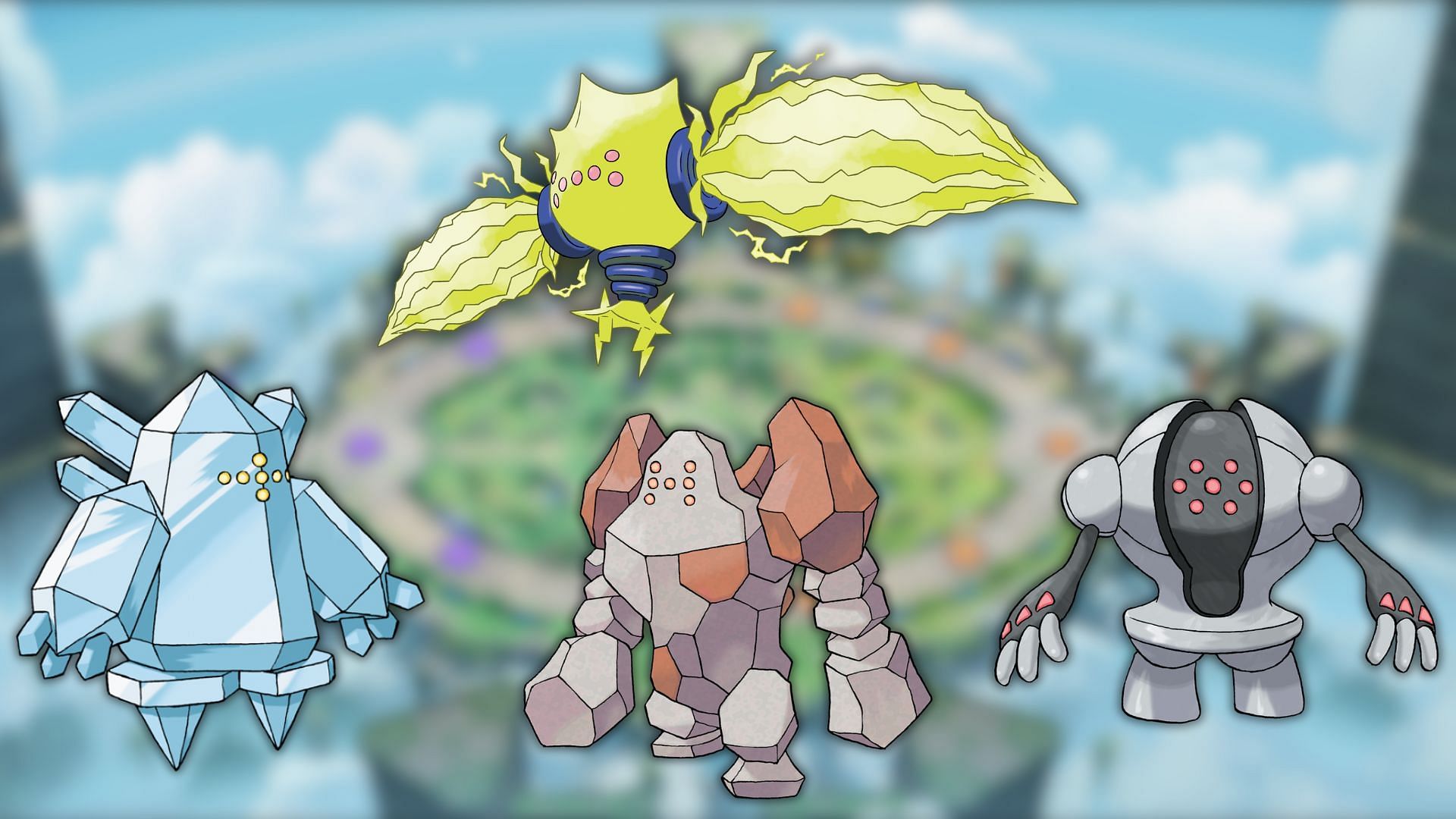 The legendary giants are the most important objectives in the Early to late Mid-game period (Image via The Pokemon Company)