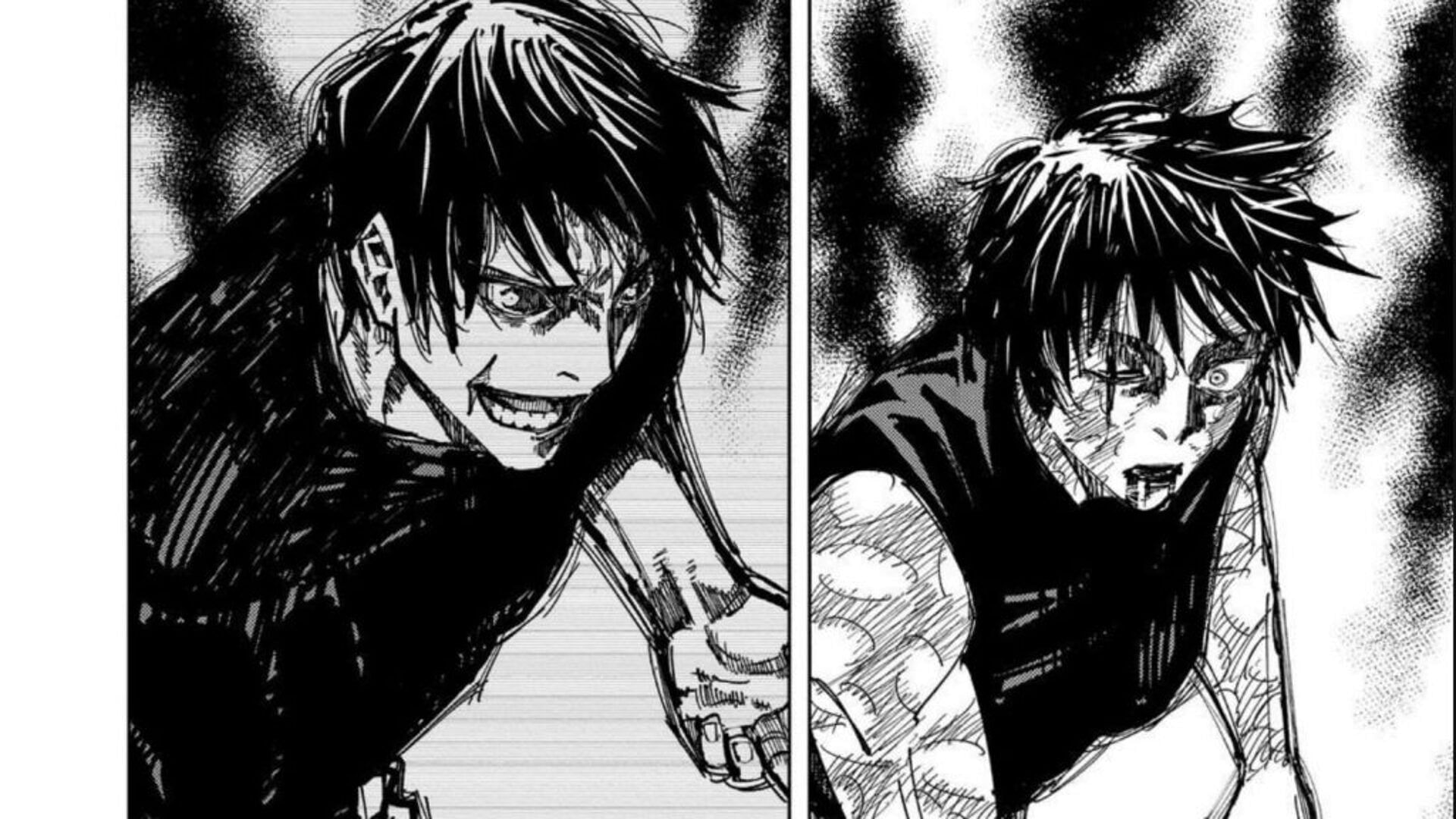 Maki (right) being compared to Toji (left) as seen in the original manga (Image via MAPPA Studios)