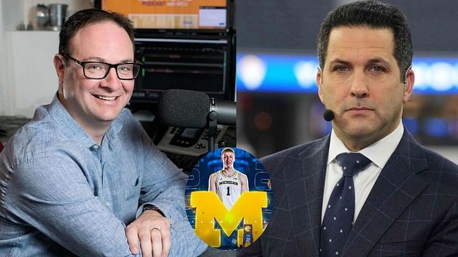 "Biggest Michigan basketball scoop since Rumeal Robinson?"- Adrian Wojnarowski trolls NFL insider Adam Schefter over Danny Wolf commitment news