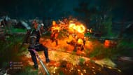 Geralt can cast Igni to release flames from his hands (Image via CD Projekt Red || YouTube/Falcmaan)