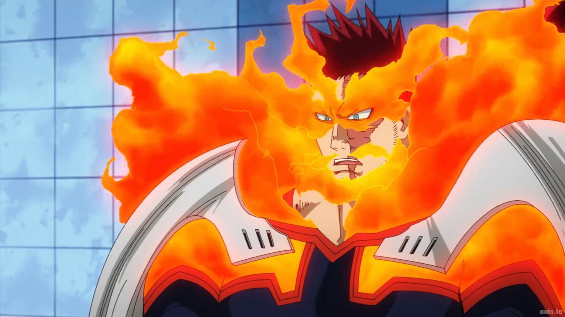 Endeavor as seen in the My Hero Academia anime (Image via BONES)