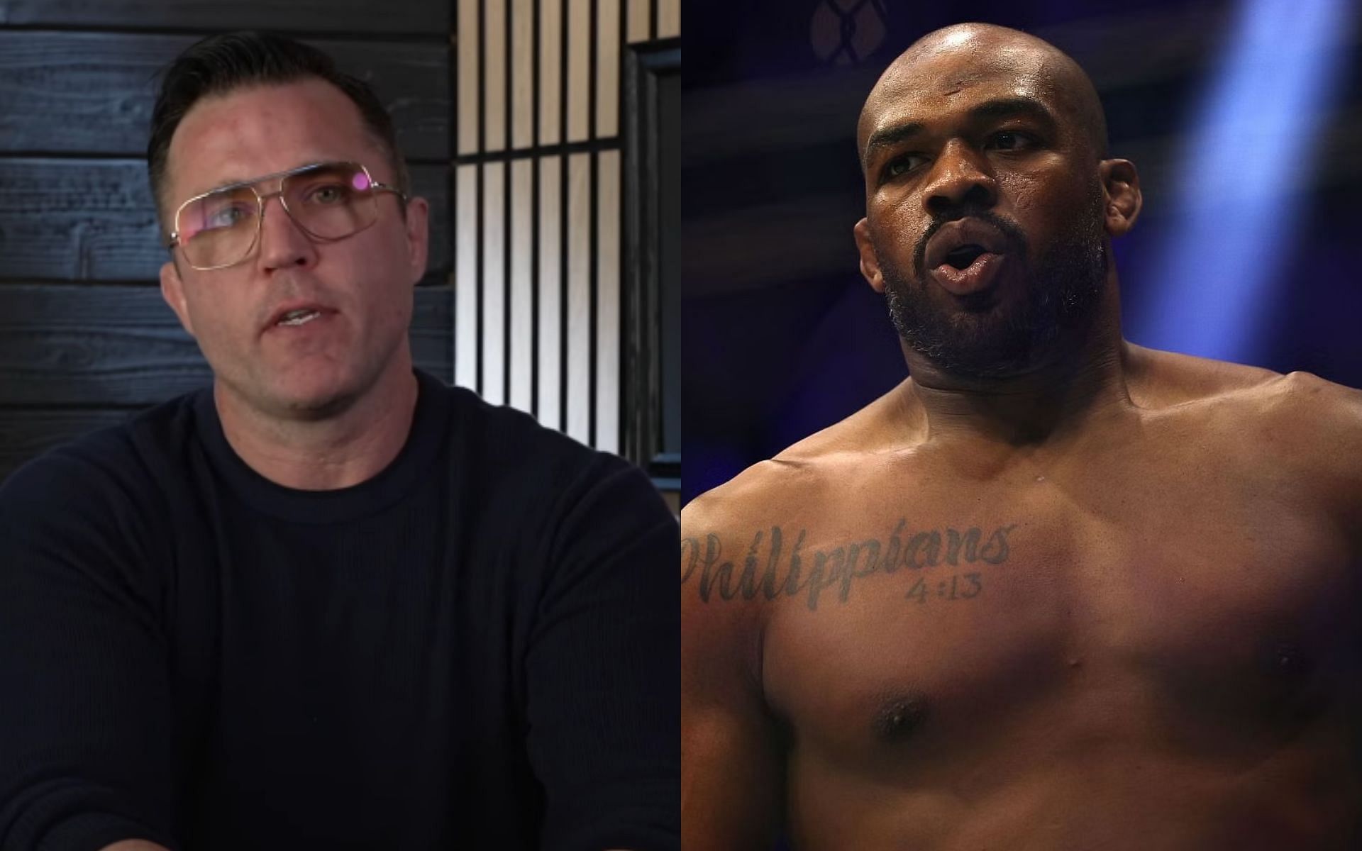 Chael Sonnen issues reaction after former for Jon Jones gets accused of threatening to kill female agent [Image courtesy: Chael Sonnen - YouTube, and Getty Images]