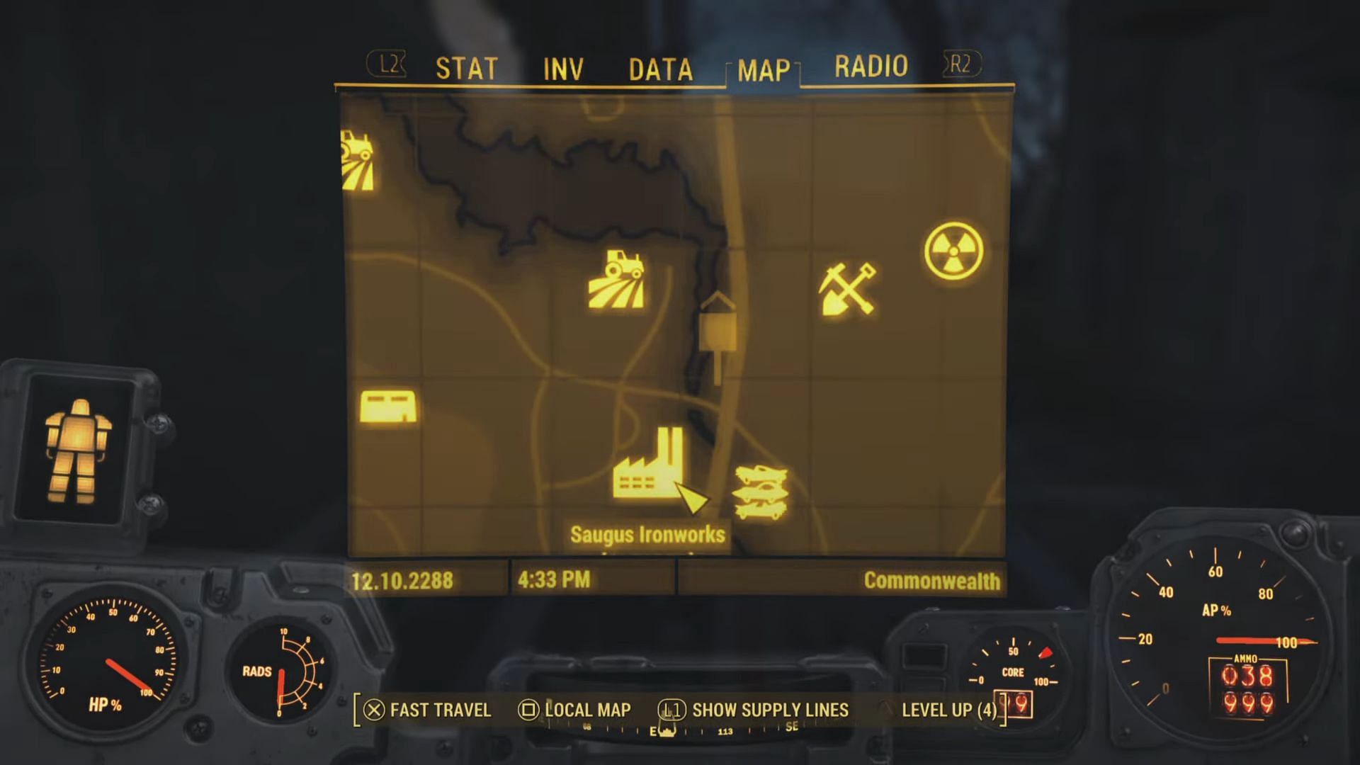 Mission marker for the quest (Image via Bethesda Softworks || Karpo Gaming on YouTube)