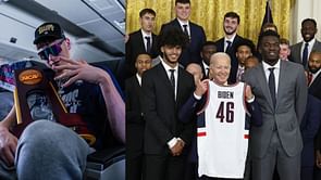 "Completely ignored coach Dan Hurley": Donovan Clingan revisits meet with POTUS Joe Biden after UConn's NCAA title victory
