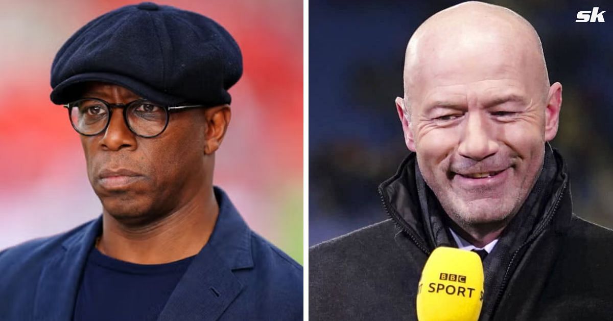 Pundits Ian Wright (L) and Alan Shearer (R). 