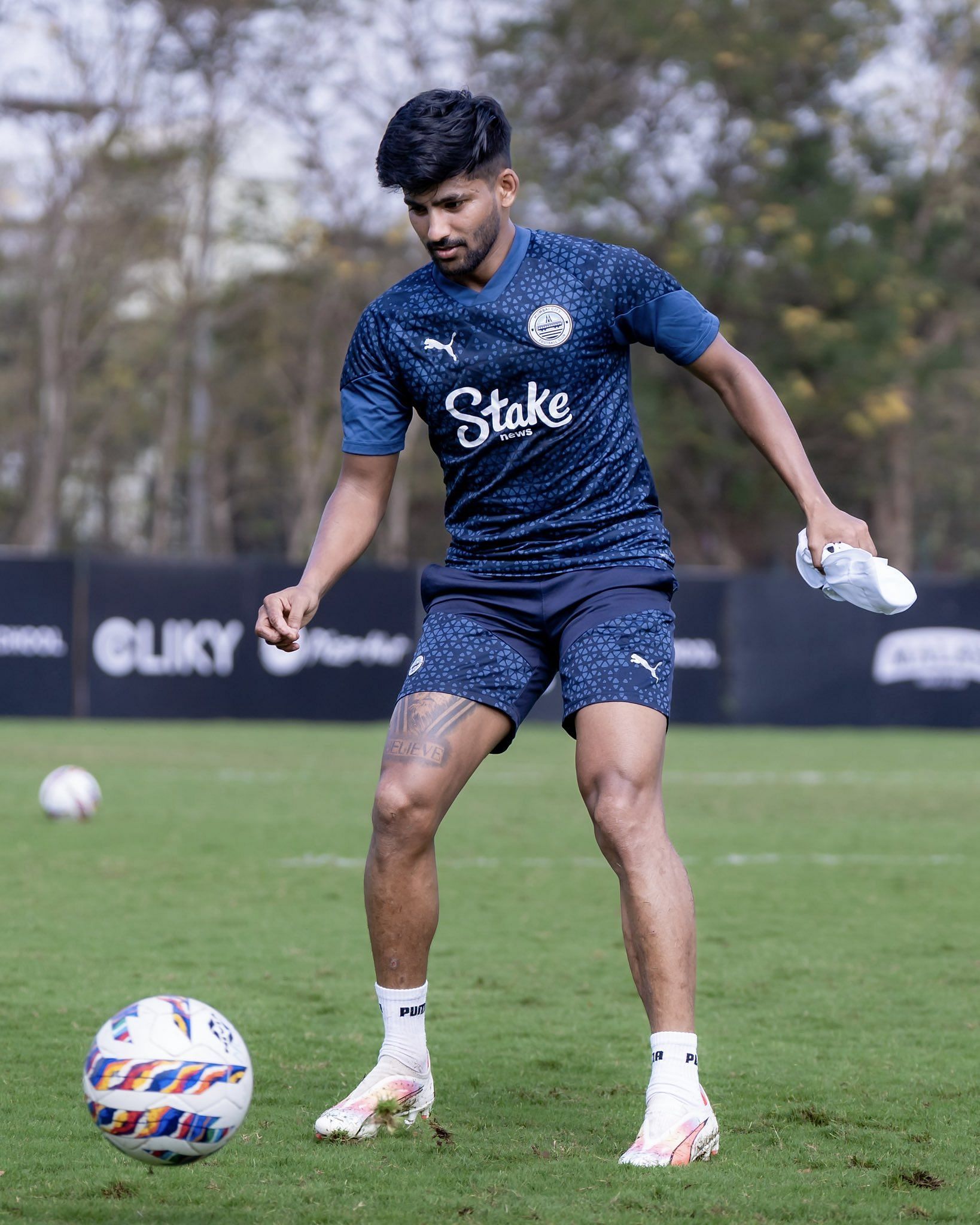 Jayesh Rane snapped in training with MCFC. [MCFC]