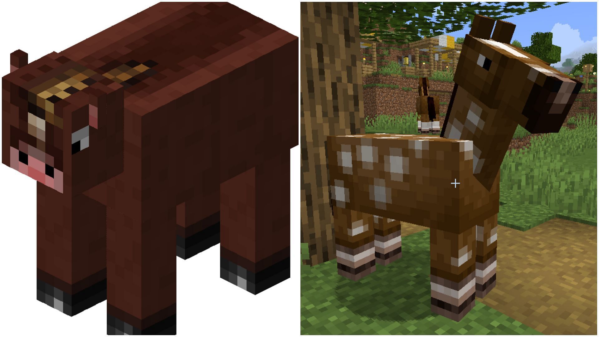 Horses were initially added to the game in an April Fool&#039;s update (Image via Mojang Studios)