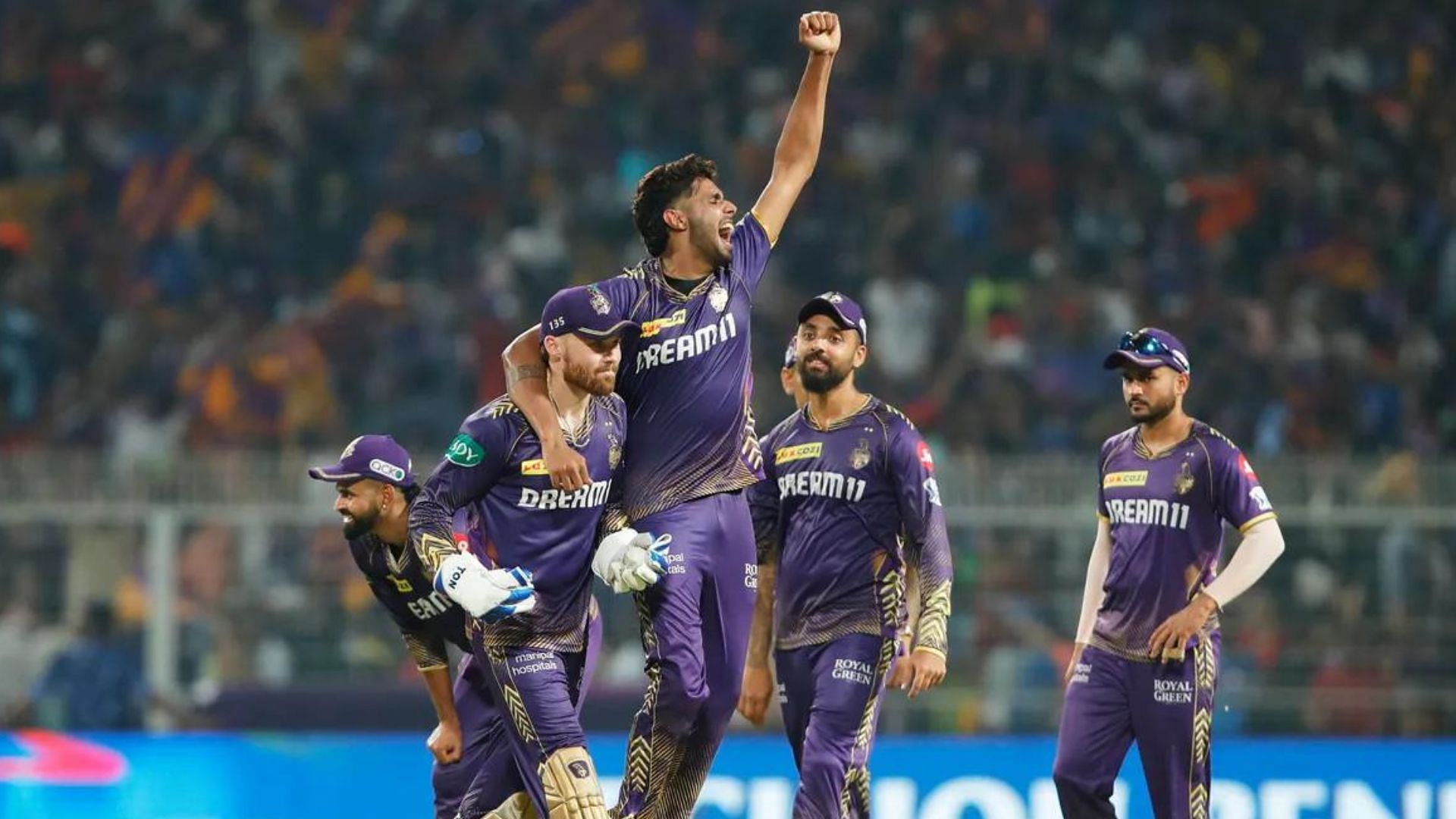 Harshit Rana celebrating his wicket (credits: ipl)