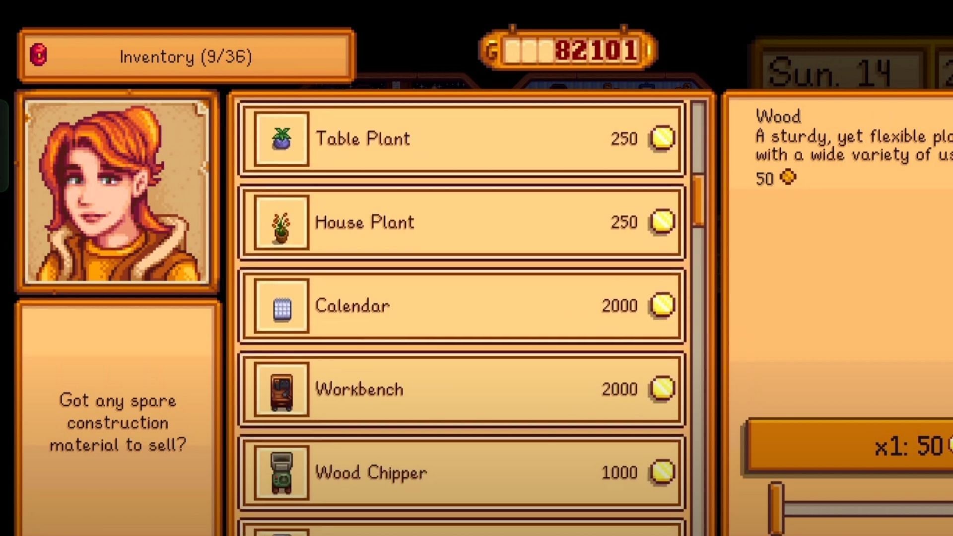The calendar can be purchased from Robin&#039;s shop for 2000 gold. (Image via ConcernedApe || YouTube/@Infinite Gaming)