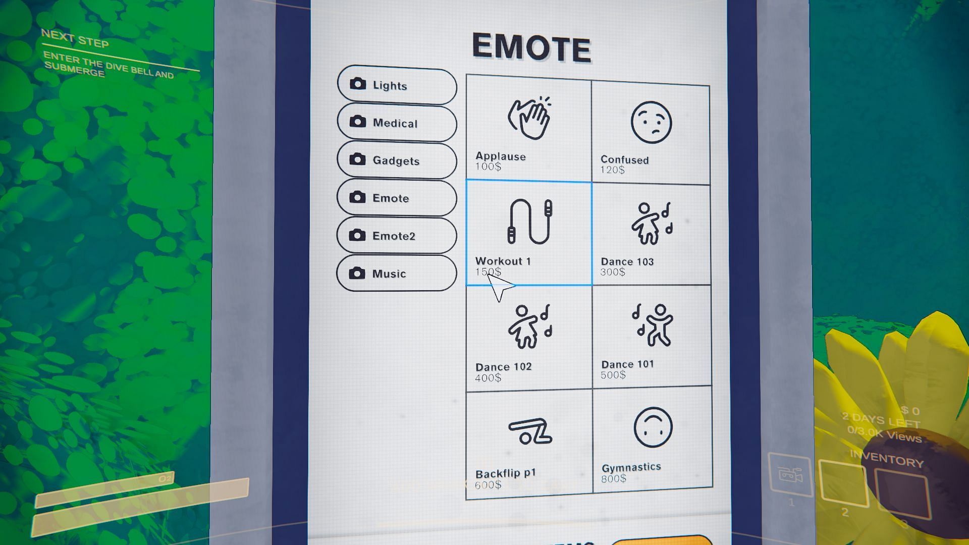 Emote upgrades and cost (Image via Landfall Games)