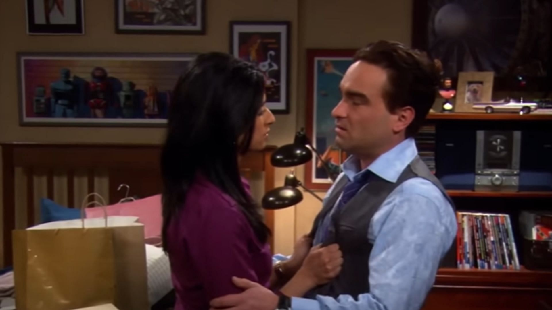 Leonard And Priya (Image via Big Bang Theory)