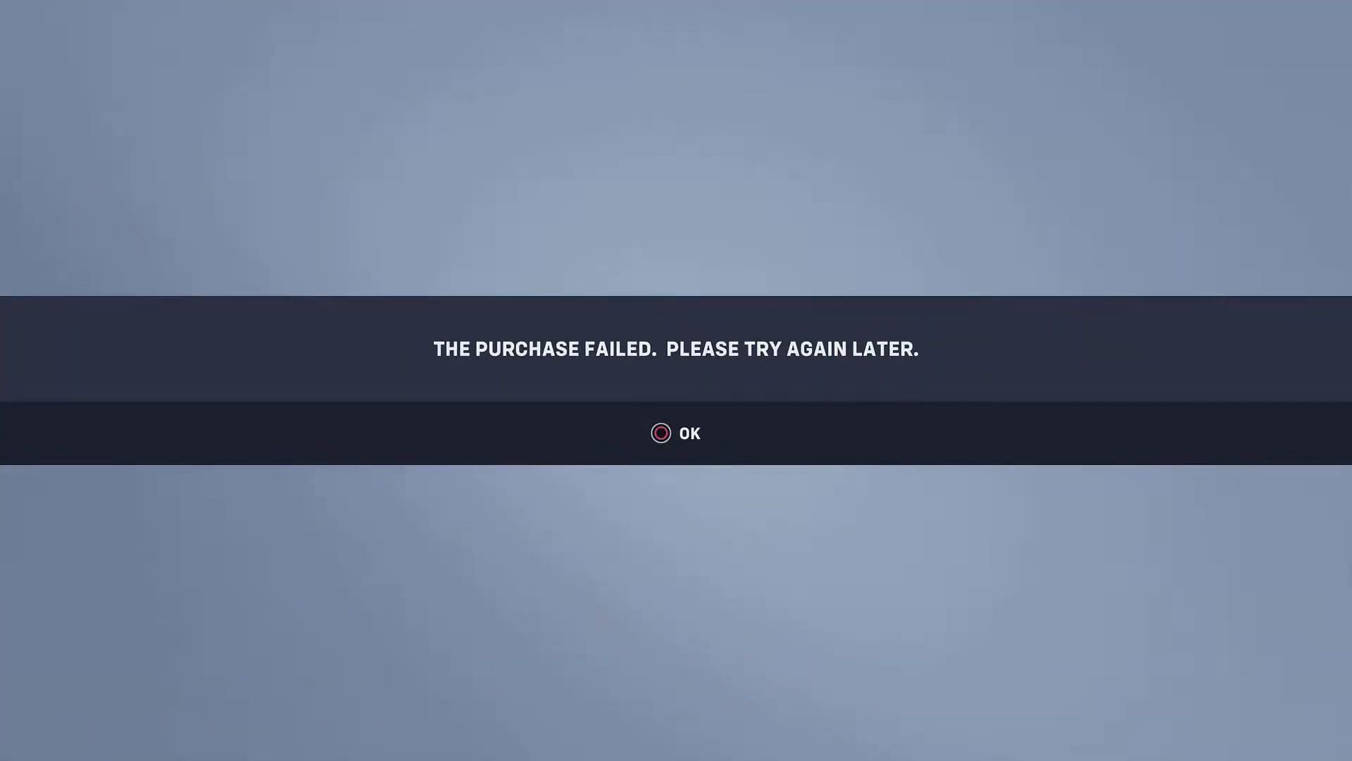 Purchase failed error in Overwatch 2 (Image via Reegowrath/Blizzard Entertainment)