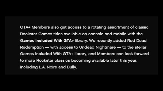 Rockstar announces new GTA+ benefits: Bully, LA Noire, and more