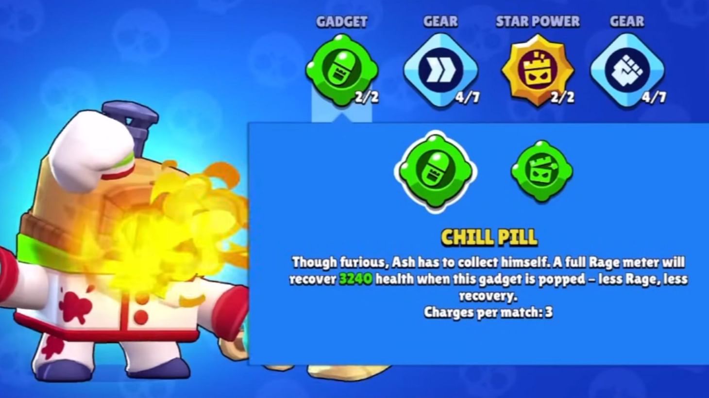 Ash using his Chill Pill Gadget (Image via Supercell)