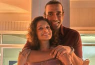 Robin Uthappa with his wife