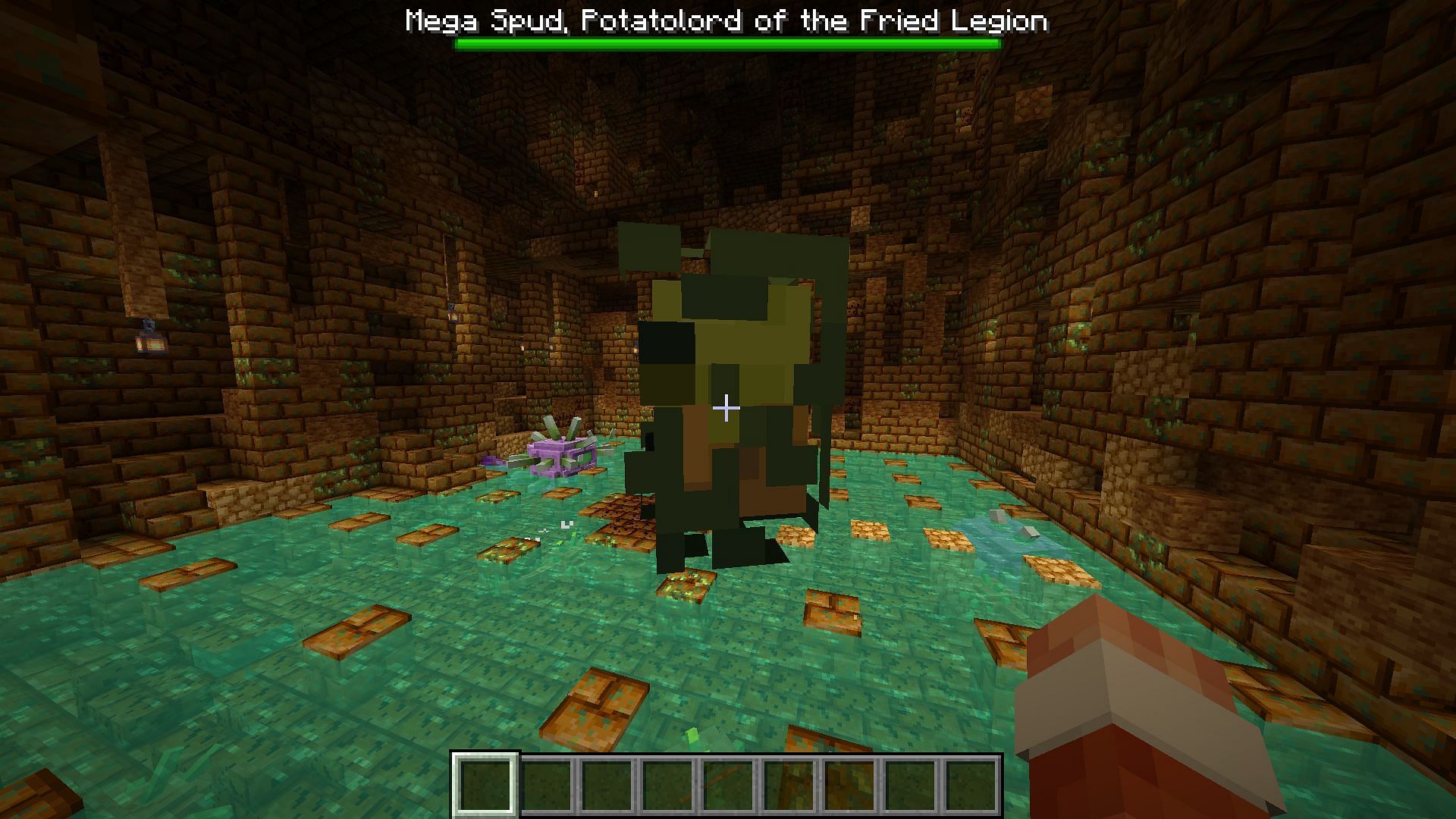 Mega Spud is the boss mob for the Poisonous Potato update (Image via Mojang)
