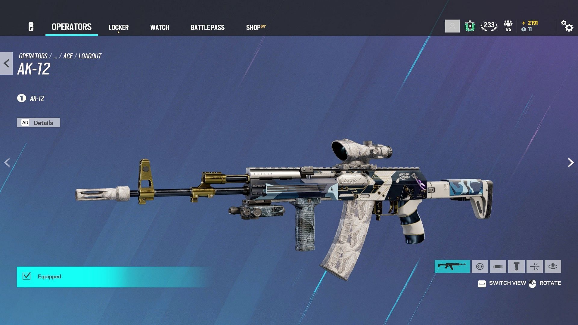 AK-12 ranks in S class in our weapons tier list (Image via Ubisoft)