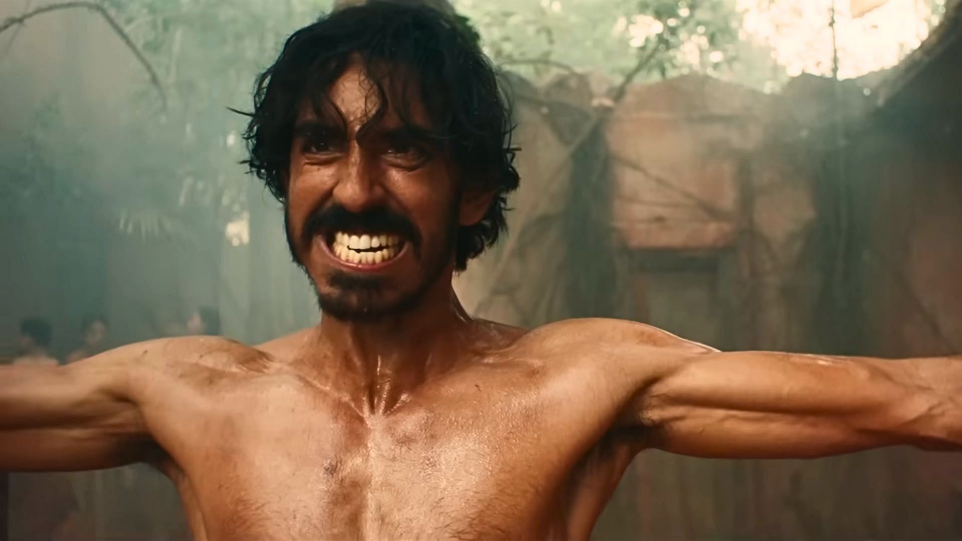 Dev Patel in Monkey Man (Image via YouTube/Universal Pictures, 1:06)