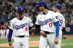 WATCH: Shohei Ohtani & Yoshinobu Yamamoto engage in hilarious staredown after Dodgers superstar's first season homer