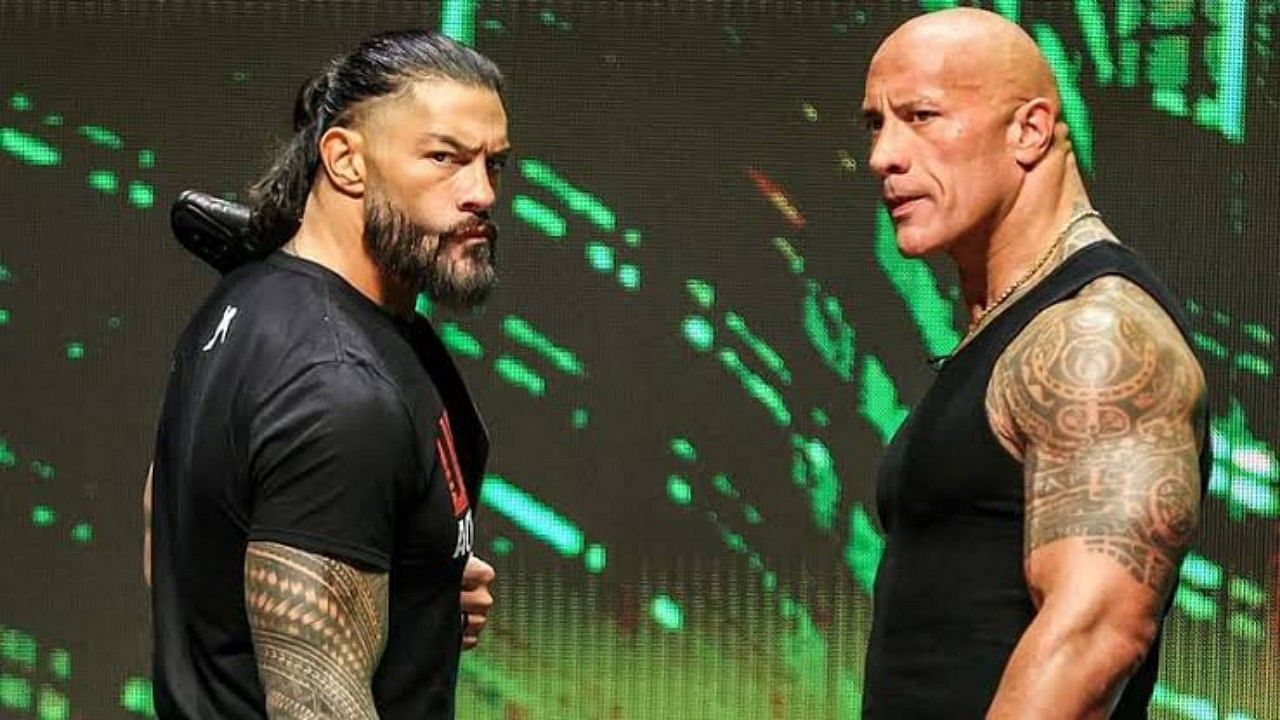 अनडिस्प्यूटेड WWE यूनिवर्सल चैंपियन रोमन रेंस और द रॉक 