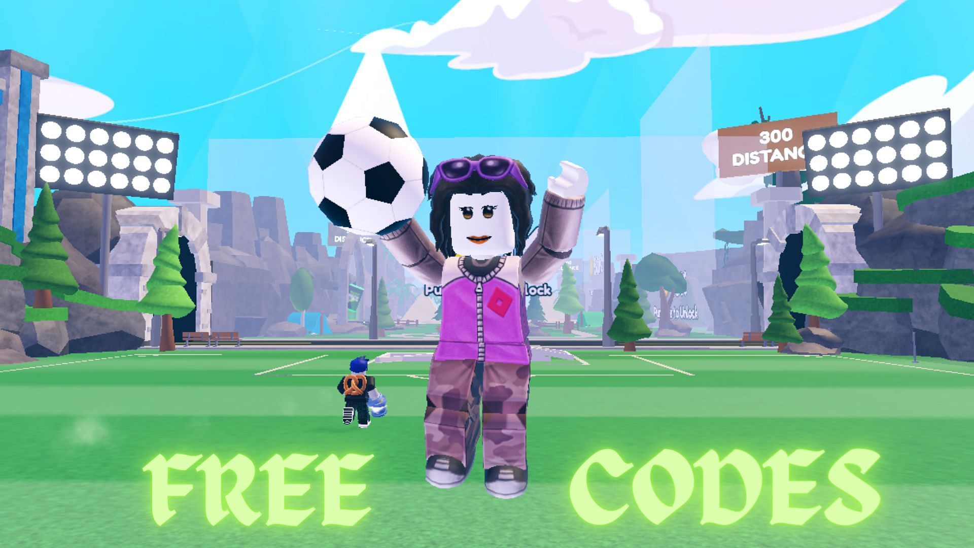 Free active codes in Goal Kick Simulator (Image via Roblox || Sportskeeda)