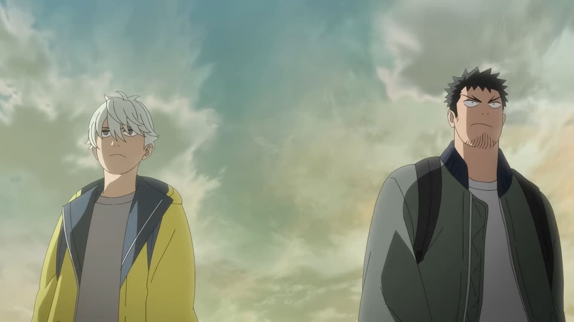 Ichikawa (left) and Kafka&#039;s (right) Defense Force journeys begin in Kaiju No. 8 episode 2 (Image via Production I.G)