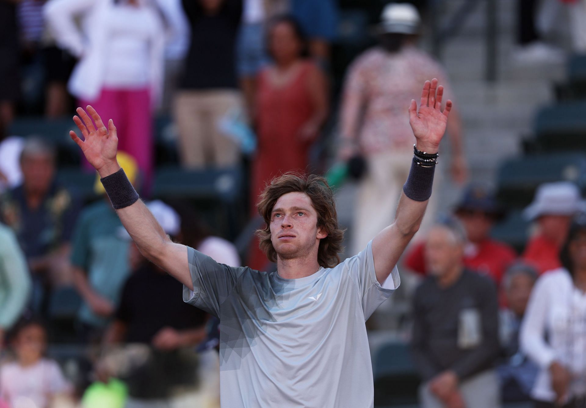 Andrey Rublev at the 2024 BNP Paribas Open.