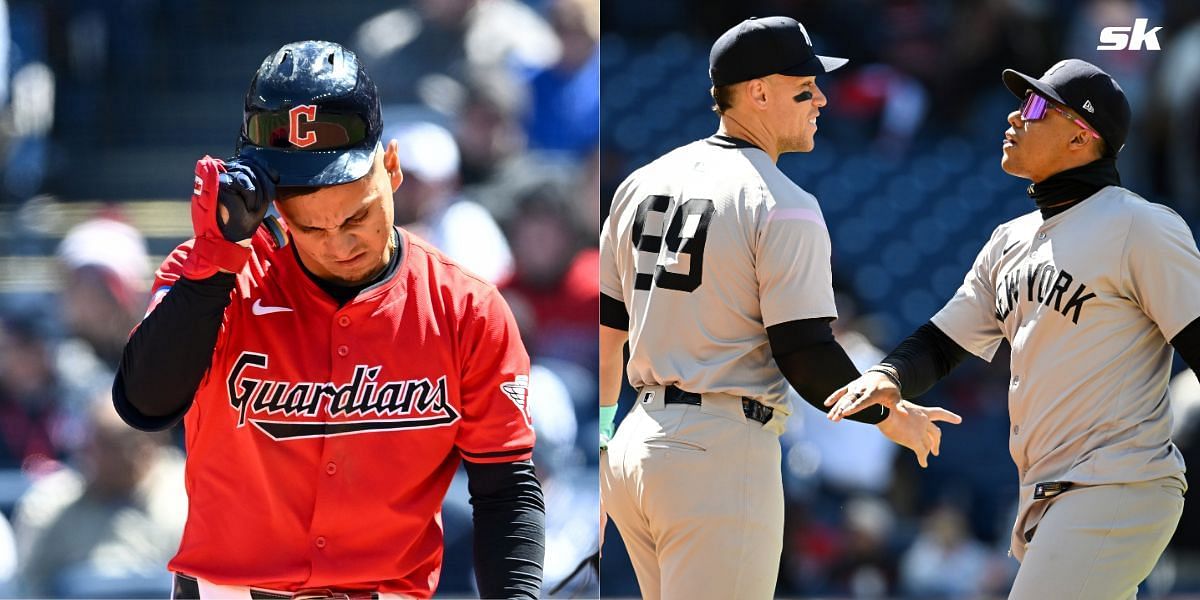 WATCH: Guardians fielders turn hilarious catching error into bizarre Jose Trevino groundout