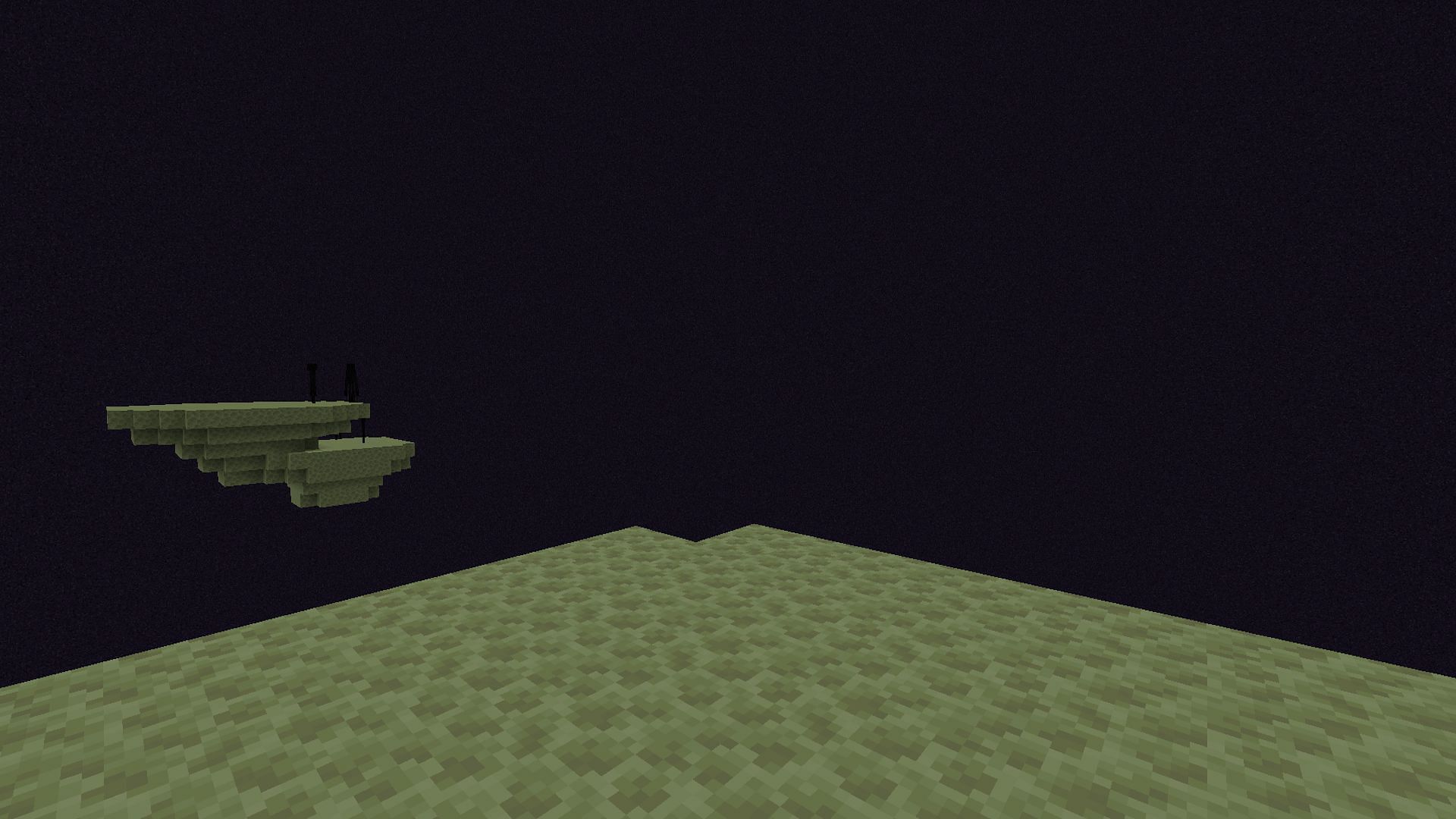 There are also spots where no islands generate, leading to expanses of void (Image via Mojang)