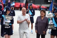 Andre Agassi with Evonne Goolagong at Australian Open 2024
