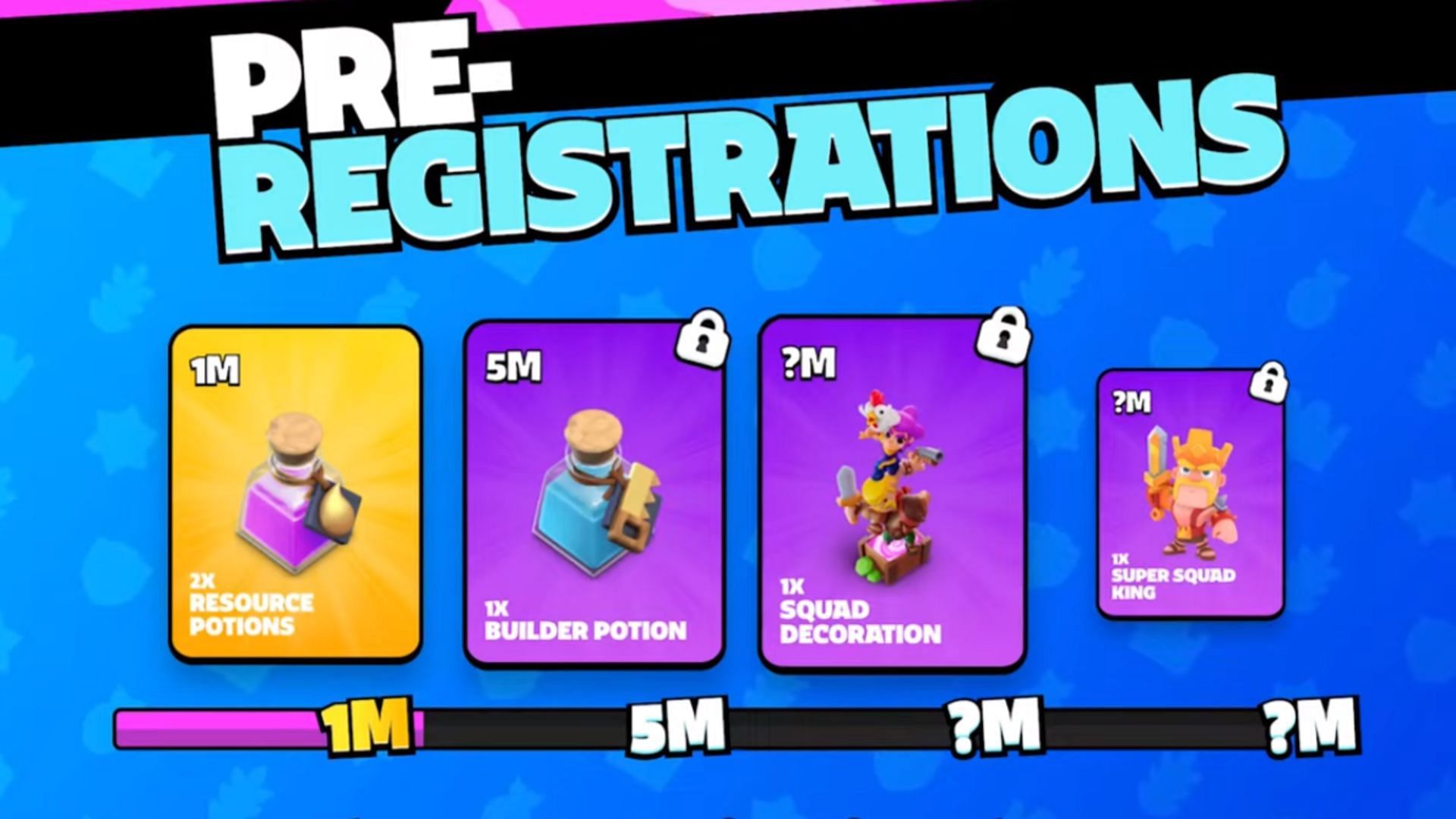 List of rewards for Clash of Clans (Image via Supercell)