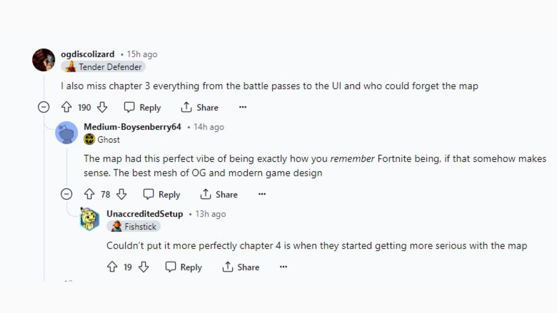 Comments from the Fortnite community (Image via Reddit/No_Sign_8122)