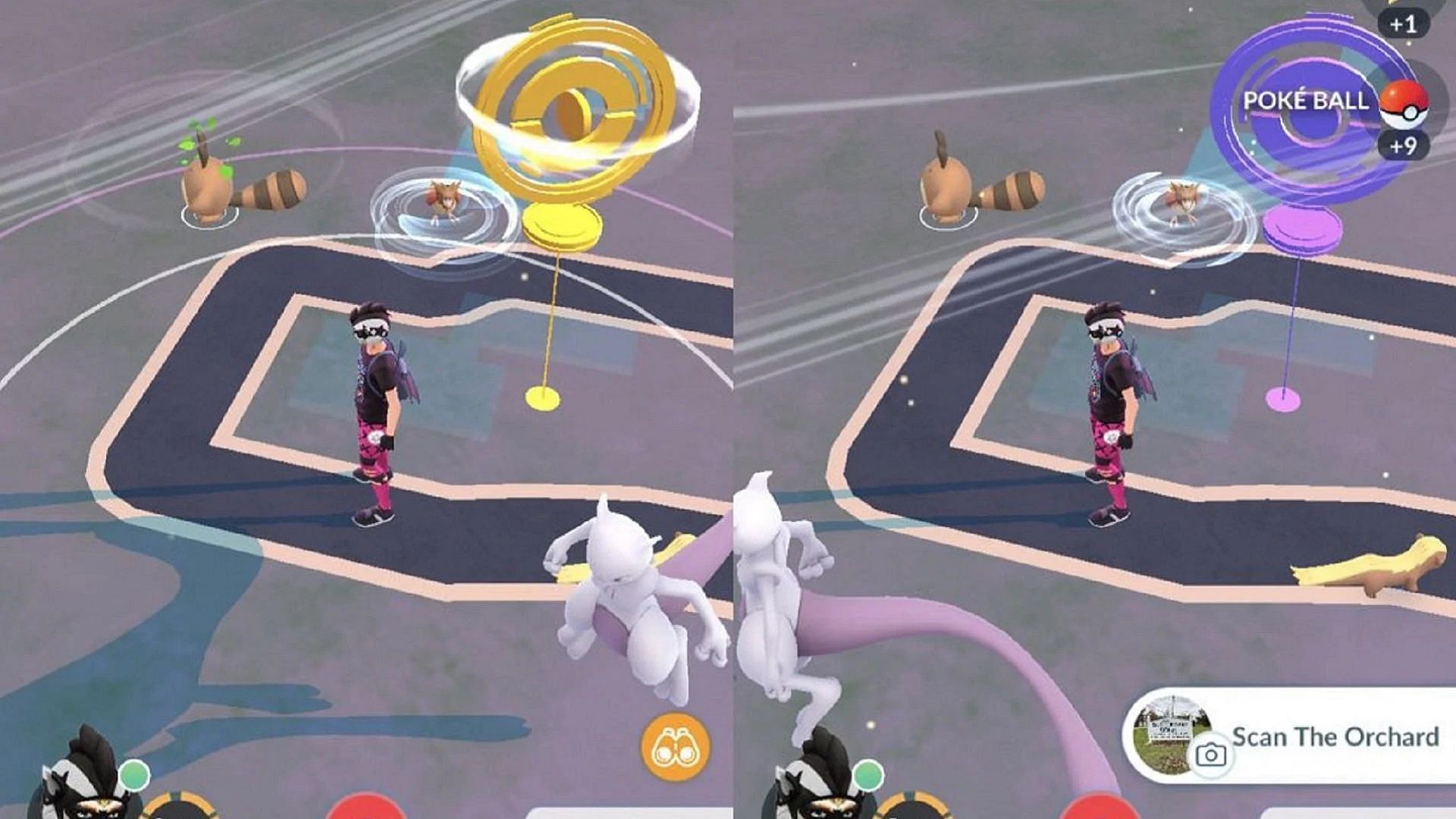 A picture that shows different color icons of PokeStops (Image via TPC)
